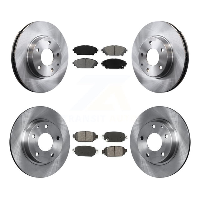 Transit Auto Front Rear Disc Brake Rotors and Semi-Metallic Pads Kit for Car 2019-2022 Mazda CX-3 FWD K8S-103128