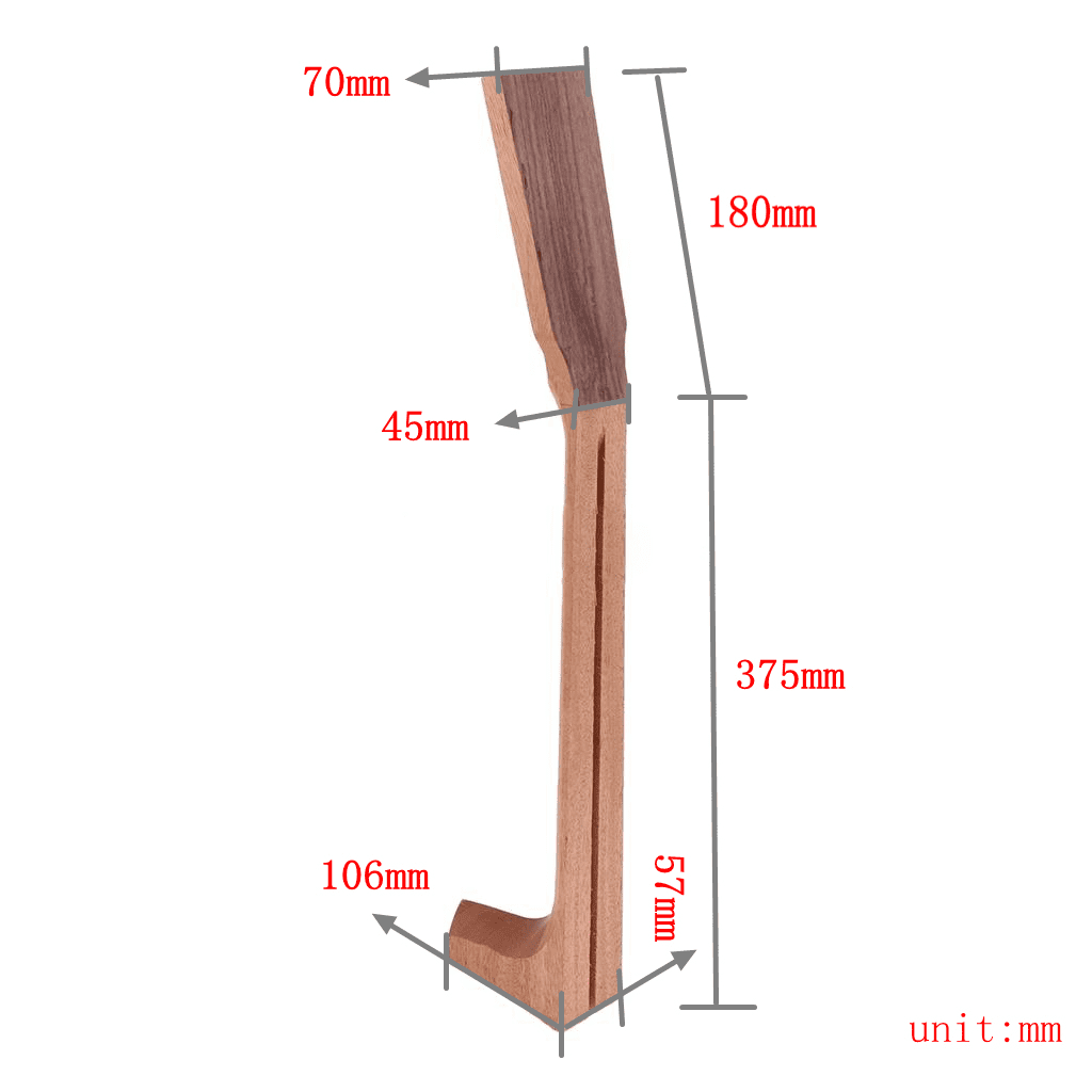 LeeQinersw Unfinished Acoustic Guitar Neck Neck+Rosewood 20 Frets Fretboard