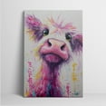thumbnail image 3 of 1pc Colorful and Whimsical Cow - Themed Canvas Painting with Vivid Pink, Purple, and Yellow Splashes, framed Decor room hanging Wall Picture Decor for Home Gifts, living room, bathroom, bedroom, 3 of 6