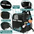thumbnail image 2 of PetAmi Dog Backpack Carrier For Small Large Cat, Pet, Puppies, Ventilated Pet Hiking Backpack Travel Bag, Airline Approved Cat Backpack Carrier, Safety Back Support, Camping Biking Dog Bag, Black, 2 of 8