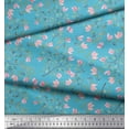 thumbnail image 2 of Soimoi Velvet Fabric Ash Leaves Print Sewing Fabric Yard 58 Inch Wide, 2 of 3