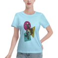 thumbnail image 1 of T-Shirt Basique à Manches Courtes pour Femmes Style de Rue Demon Slayer, 1 of 6