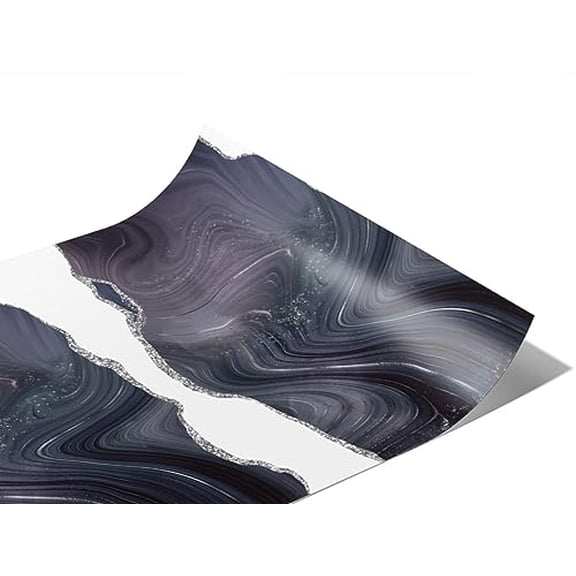 Rwraps Gray Agate Gemstone Turritella Fossil Gloss Vinyl Film Wrap 59in x 11ft Vinyl Vehicle Car