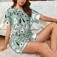 thumbnail image 4 of Sikiie Puppy Womens Pajama Sets Short Sleeve Top With Pants Sleepwear 2 Piece Lounge SetXX-Large, 4 of 6