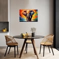 thumbnail image 2 of ZHONGYUTONG Abstract Forest Animal Canvas Wall Art Colorful Elephant Painting Prints Wildlife Posters Artwork Home Decor Framed (16.00" x 24.00"), 2 of 6