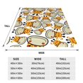 thumbnail image 4 of Fleece Throw Blanket Giraffes Head Print Reversible Plush Fluffy Large Big Blanket for Sofa Couch Bed-40"x30", 4 of 7