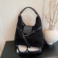 thumbnail image 2 of Crossbody Bags for Women, Women Faux Suede Tassel Handbag Adjustable Strap For Work Travel (Black), 2 of 3