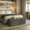 PE-Gray, variant on CONCETTA 43" Storage Ottoman Bench, Foldable Storage Chest, End of Bed Foot Stool with Padded Seat, Bedroom Bench, Support 660lbs, PVC Black