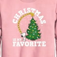 thumbnail image 2 of Peanuts - Christmas Is My Favorite  - Toddler And Youth Crewneck Fleece Sweatshirt, 2 of 5