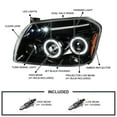 thumbnail image 3 of Spec-D Tuning Jet Black LED Dual Halo Projector Headlights Compatible with 2005-2007 Dodge Magnum, Left + Right Pair Headlamps Assembly, 3 of 5