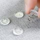 thumbnail image 3 of 150pcs in Sliovers Push Pin Fasteners Place Clear Spiral Ruffle Heads Chair Covers Decoration Skirt with Bed Sofa Couch Plastic Headliner Upholstery and for Car, 3 of 5