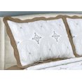 thumbnail image 2 of Marina Decoration Embroidered Stitching Coverlet Bedspread Ultra Soft Solid Bedding Summer Quilt Set with Quilted Sham, Brown Geometric Circles Pattern, 2 of 6