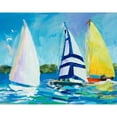 thumbnail image 3 of Slivka, Jane 14x12 Black Modern Framed Museum Art Print Titled - The Regatta, 3 of 5