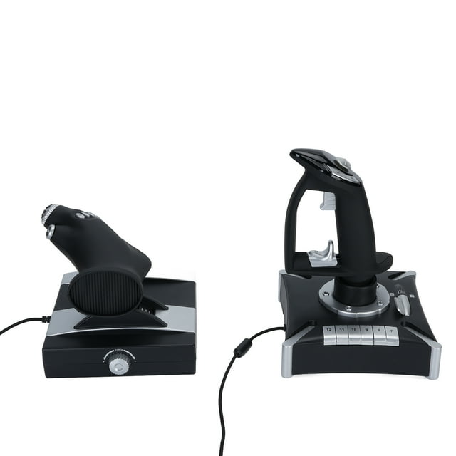 Joystick de Simulació de Vuelo, Función de Vibracia Control del Simulador de Vuelo de Doble Polo Para El Juego de Prácica