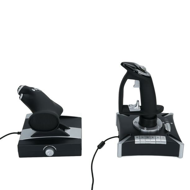 Joystick de Simulació de Vuelo, Función de Vibracia Control del Simulador de Vuelo de Doble Polo Para El Juego de Prácica