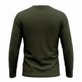 thumbnail image 4 of biudgviw Henley Shirts for Men Long Sleeve Ribbed Knit Button T-Shirt Casual Stylish Loose Fit Tops Fall Clothes Comfy Undershirts(Army Green,Small), 4 of 5