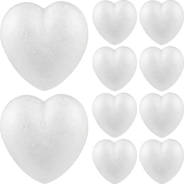10 Pcs Foam Hearts Decors Love Heart Shaped Ornaments for DIY Craft Modeling Wedding Decorations