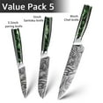 thumbnail image 1 of Akatsuki Kitchen Knife Set 3-7pcs Forged Damascus Steel Japanese Chef Knife for Meat Vegetable Slicing Cutter with Easy-Grip Resin Handle and Giftcase, 1 of 5