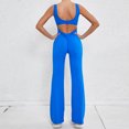 thumbnail image 6 of Women's One-Piece sleeveless jumpsuits sexy hip lift fitness yoga dress U-neck hollow back unitard bodycon solid color soft fabric yoga workout bodysuit Summer 2024, 6 of 7