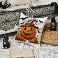 thumbnail image 6 of Sm:)e Pumpkin Bat Spider Web Halloween Pillow Covers 18x18 Inch Set of 2, Cushion Covers for Sofa Home Decor, 6 of 6