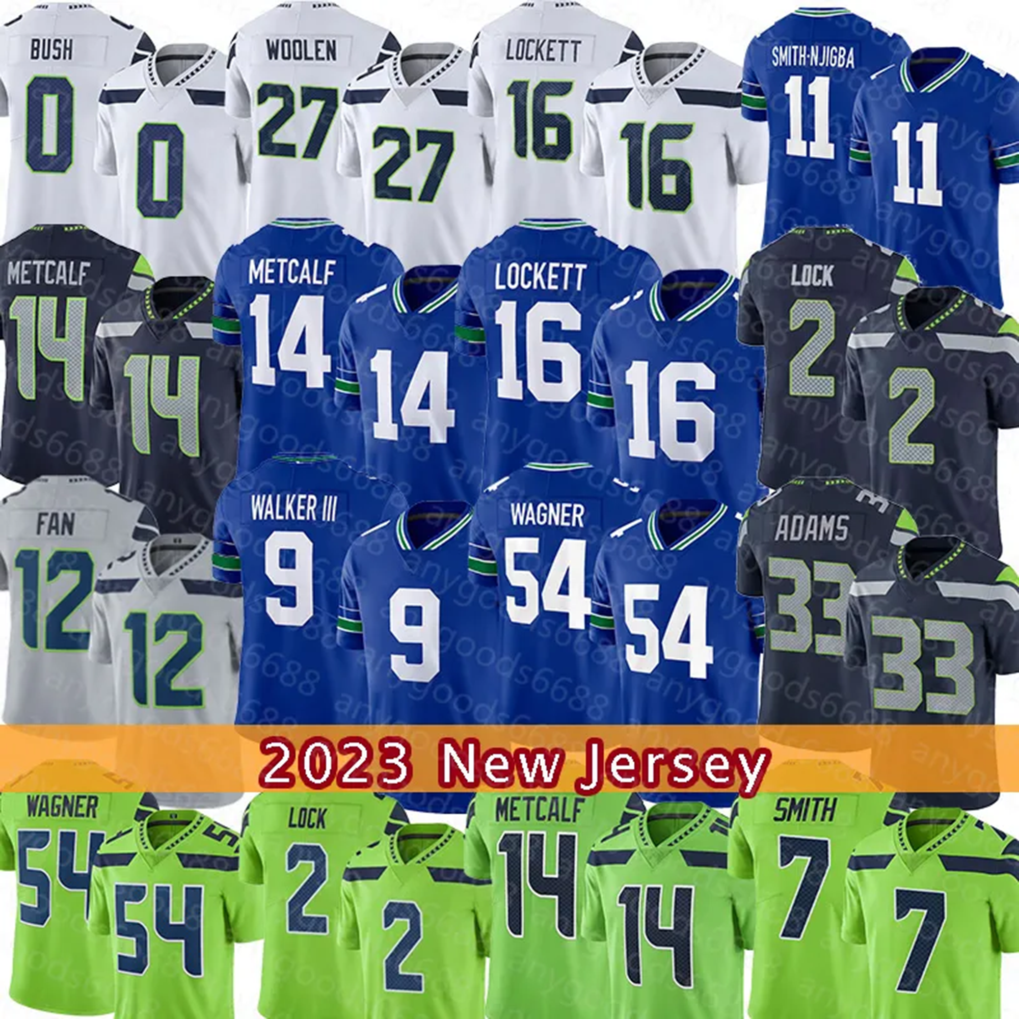 2024 Men 14 DK Metcalf 7 Geno Smith 9 Kenneth Walker III 11 Jaxon Smith 
