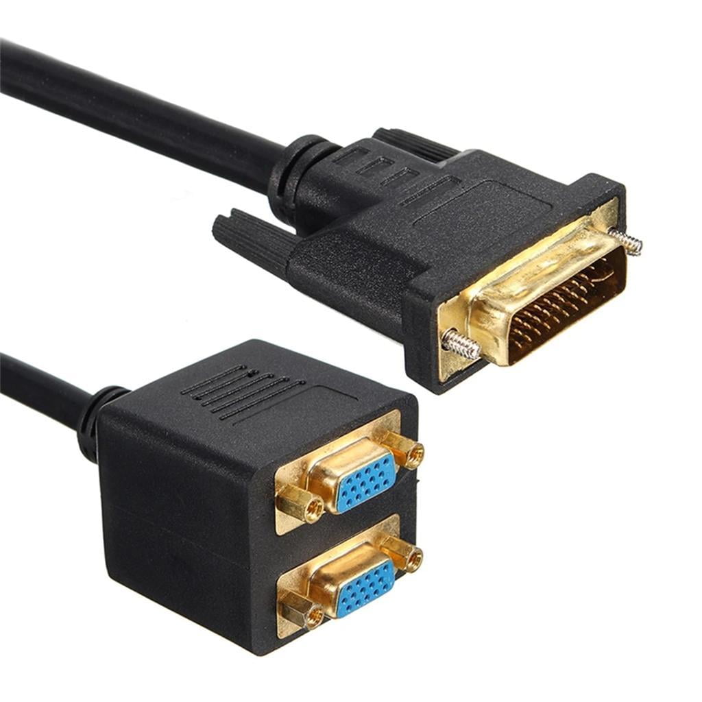 vonnis China Op tijd 24+5)Pin to Dual VGA Adapter Splitter Cable for Monitor, Desktop, Laptop -  Walmart.com