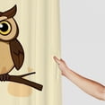 thumbnail image 2 of RKSupls Waterproof Shower Curtain, Friendly Cartoon Owl Waving Hello Polyester Shower Curtain with Hooks for Chic Elegant Home Bathtub Bathroom Decor Washable Curtains, 2 of 5