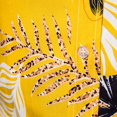thumbnail image 3 of Camisas Para Hombre Manga Larga Negra Hombres Primavera y Verano Top Colorido Estampado floral Solapa suelta Tops Camisa Vacaciones al libre Camisa de manga corta (Yellow, XXL), 3 of 6