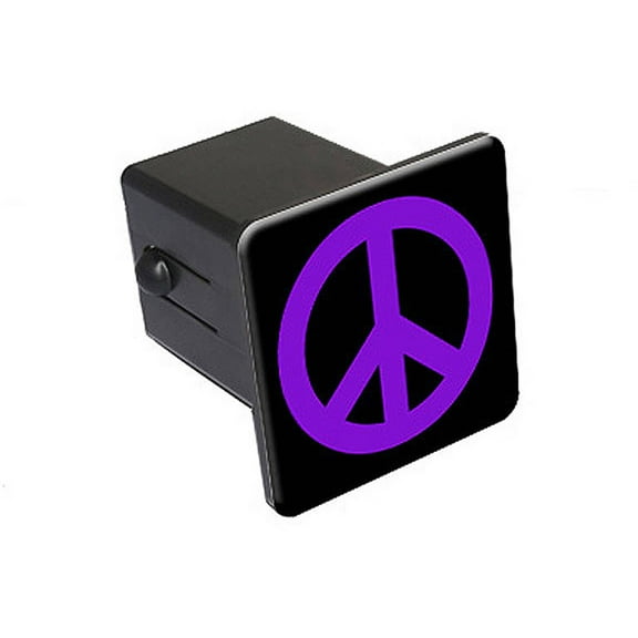 Peace Sign Purple 2" Tow Trailer Hitch Cover Plug Insert