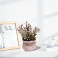 thumbnail image 5 of Luxcidy Mini Simulated Pinks Potted Flower Home Decoration, Artificial Green Plants Photography Prop Fake Plants, Desktop Silk Flower Arrangement for Office (B), 5 of 6