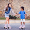 thumbnail image 4 of EONROACOO Teen Kids Roller Skates, Flashing Wheels Double-Row Quad Skates for Girls Boys(Youth 5/Women's 5.5/Men 5), 4 of 10
