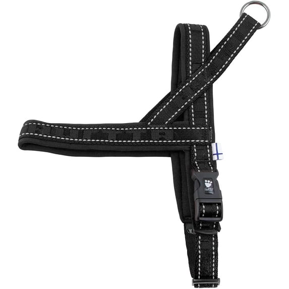 Hurtta Casual Padded Harness, Raven, 22 in