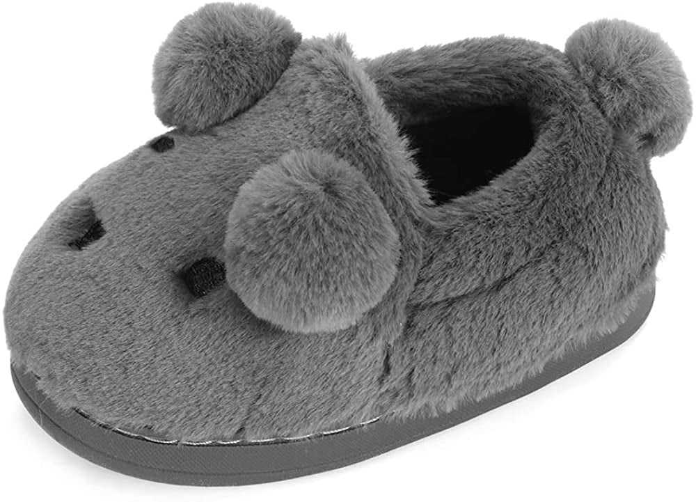 Toddler Infant Kids Baby Cartoon Rabbit Warm Non-Slip Floor Home Slippers Shoes Baby Shoes Booties Boots Sport Shoes Cotton Boots Sneakers for 1-10 Year Old Children Cute Hairy Slippers
