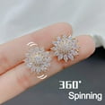thumbnail image 5 of Spinning Sunflower Fidget Earring for Women, Sparkly Rhinestone Sunflower Mood Flowers Anxiety Stud Earrings Statement Worry Relieving Jewelry Gift Accessories 2025, 5 of 6