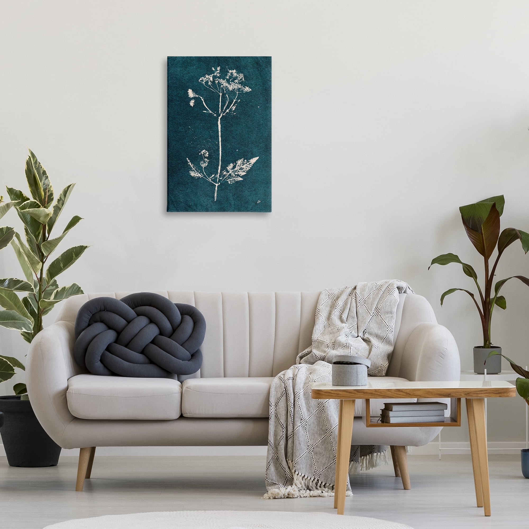 Stupell Industries Cow Parsley Stem Plants & Flowers Painting Wrapped Canvas Art Print Wall Art, 20 x 30