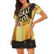 thumbnail image 1 of Easygdp Happy New Year 2025 Camisón de manga corta para mujer, informal, estampado, 1 of 6