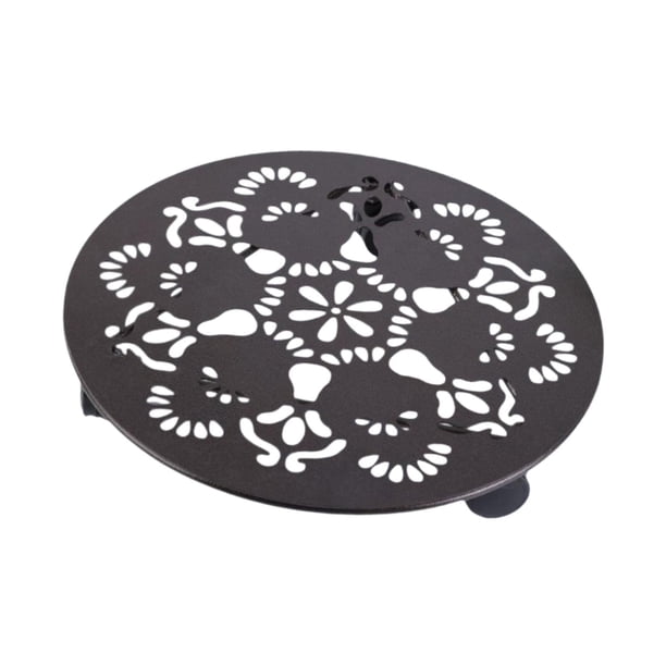 Soporte para macetas redondo hueco con ruedas para el hogar con ruedas bloqueables 34 cm