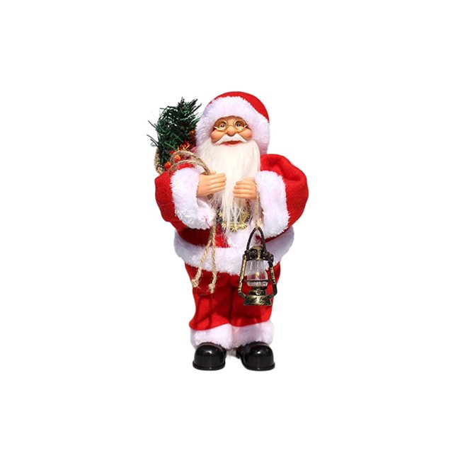 Yuarrent Juguete Musical de Papá Noel de Navidad, portátil, alimentado por batería, Adorable café, restaurante, decoración decorativa, regalo de Kits de decoración para fiestas tipo 3 Yuarrent HA069028-03B