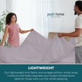 thumbnail image 6 of Posh Home Jersey Knit Sheet Set 4-Piece Breathable Cotton Sheets - Flat, Fitted Sheets & 2 Pillowcases - Full, Lilac Haze, 6 of 9