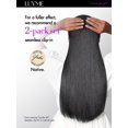thumbnail image 2 of LUVME Yaki Straight Seamless 110g 7Pcs Clip in Hair Extensions Full Max with 18inch Remy Human Hair Extensions, Natural Black 100% Real Soft Human Hair Extensions, 2 of 9