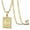 Gold C, variant on Women's Men's Stainless Steel Initial Necklace Silver L