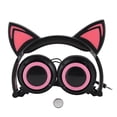thumbnail image 2 of Cat Ear Headphone, Cat Ear Headset, Foldable Micro USB For PC Girls Black And Red, 2 of 8