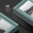 thumbnail image 4 of wall26 - Vintage Teal Window Looking Out Into a Black and White Boat on a Lake with a Mountain View - Canvas Art Home Art - 12"x18", 4 of 5