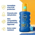 thumbnail image 3 of Nivea Sun Kids Protect & Care Coloured Sun Cream Spray SPF50+ 200ml / 6.8 fl.oz, 3 of 5