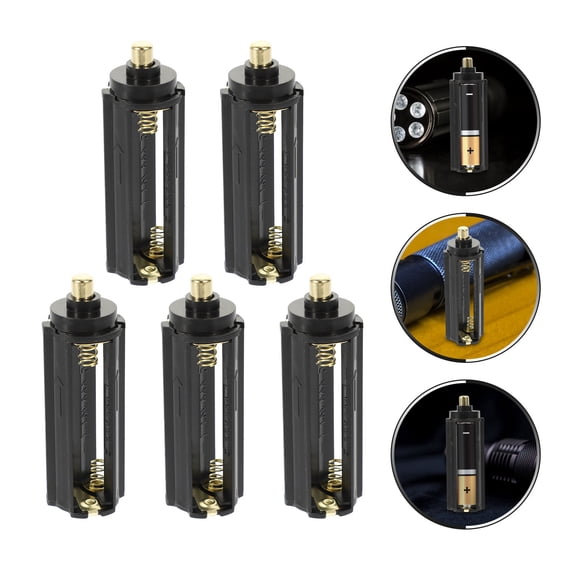 BESTOYARD 5Pcs Black Battery Holder Case for 3 Aaa Batteries Compact Storage Box for Home Use