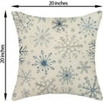 thumbnail image 2 of Christmas Pillow Covers 20x20 Inch 2 Pcs Navy Blue Grey Geometric Snowflake Decor Throw Pillows Winter Xmas Holiday Rustic Farmhouse Decoration Pillowcase Linen Cushion Cover for Couch Sofa Bed, 2 of 5