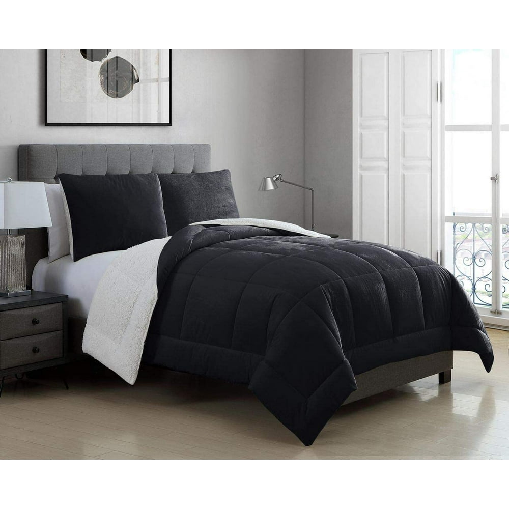 Micromink Sherpa Silky Thick Plush Oversized Reversible Comforter