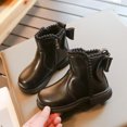 thumbnail image 6 of KPOPLK Girls Boots Waterproof Outdoor Side Zipper Comfort Ankle Boots Combat Short Booties for Toddlers/Little Kids/Big Kids(E,Black), 6 of 8