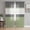 Gray Green, variant on Sheer Curtains 45 Inch Length 2 Panels Set for Kitchen, Yellow Morocco Semi Sheer Curtains for Windows, Geometric Grey Stripes Modern Voile Window Treatments Rod Pocket Curtain