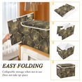 thumbnail image 2 of Yayeee Collapsible Cube Storage Bin with Lid Fabric Closet Decorative Basket with Handles, Black Flower Pattern, 2 of 7